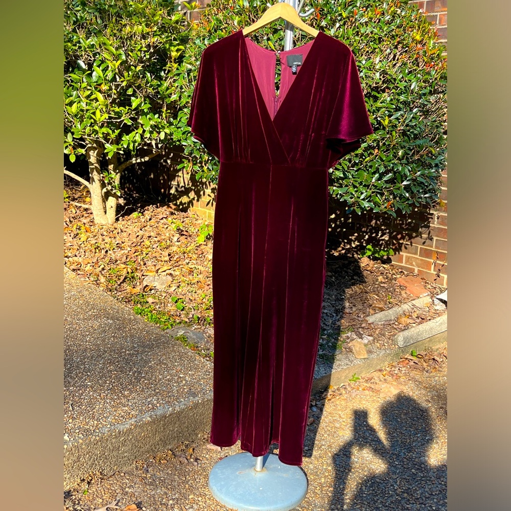 Anthropologie Greylin Luna Velvet Cropped Jumpsuit.